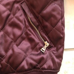 New without tags Express bomber jacket Burgundy